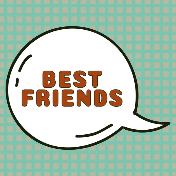 Tulisan Tangan Tanda Best Friends Word Written Person You Value — Stok Foto