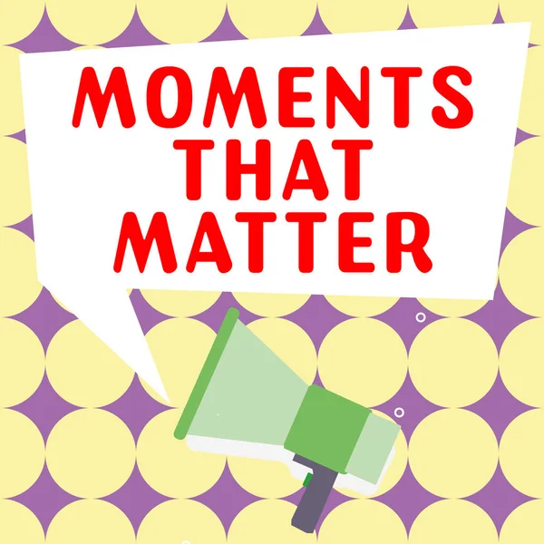 Conceptuele Weergave Moments Matter Zakelijk Concept Betekenisvolle Positieve Gelukkige Memorabele — Stockfoto