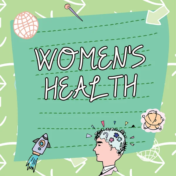 Text Som Visar Inspiration Kvinnors Hälsa Ord För Kvinnors Fysiska — Stockfoto