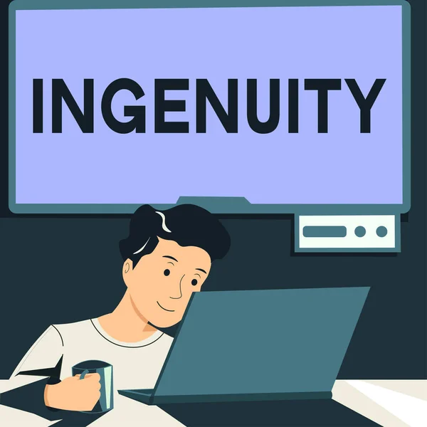 概念表示 Ingenity Business賢明さ 独創性 独創性の質にアプローチ — ストック写真