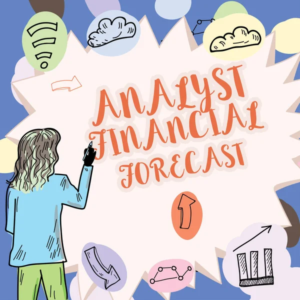 Handschrift Text Analyst Financial Forecast Wort Zur Schätzung Zukünftiger Finanzergebnisse — Stockfoto