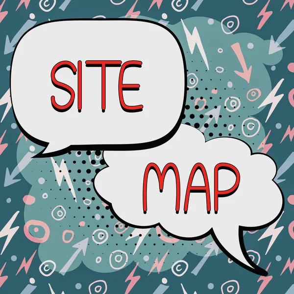 Legenda Texto Apresentando Mapa Site Ideia Negócio Projetado Para Ajudar — Fotografia de Stock