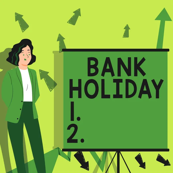 Bankfeiertag Geschäftskonzept Ein Tag Dem Die Banken Offiziell Als Feiertag — Stockfoto
