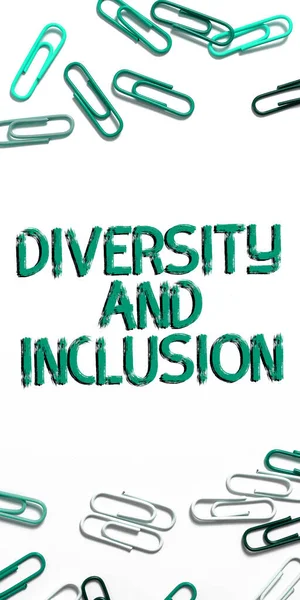 Didascalia Concettuale Diversità Inclusione Business Range Approccio Differenza Umana Comprende — Foto Stock