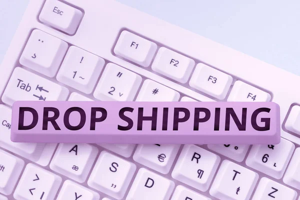 Writing Displaying Text Drop Shipping Business Approach Send Goods Manufacturer — Stock Photo, Image