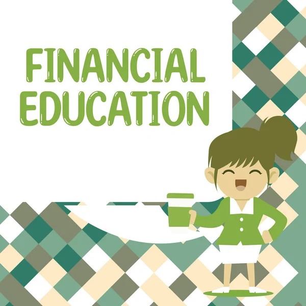 Finans Eğitimi Yaklaşımı Finans Yatırım Gibi Parasal Alanları Anlamak Gibi — Stok fotoğraf