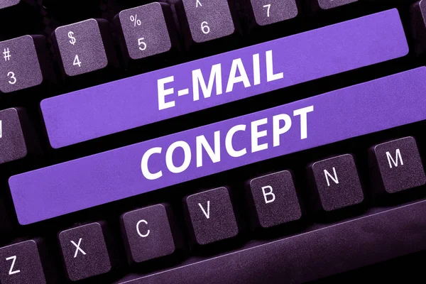 Konceptuální Titulek Mail Concept Konceptuální Foto Sekvence Marketingových Snah Oslovit — Stock fotografie