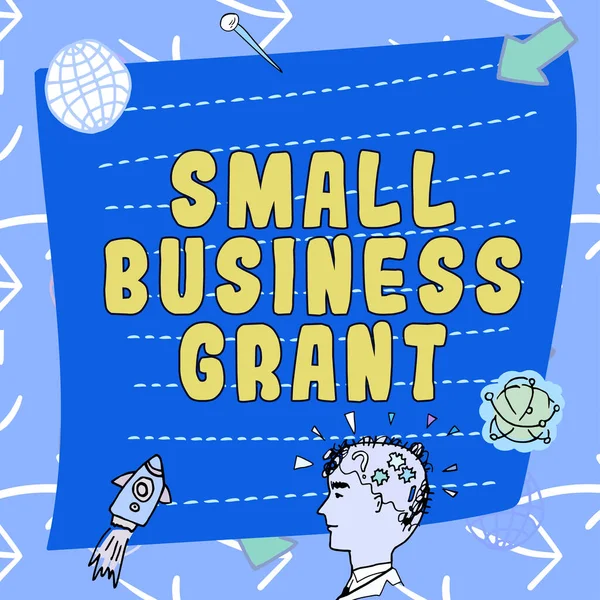 Tekst Bijschrift Presenteren Small Business Grant Woord Voor Een Particulier — Stockfoto