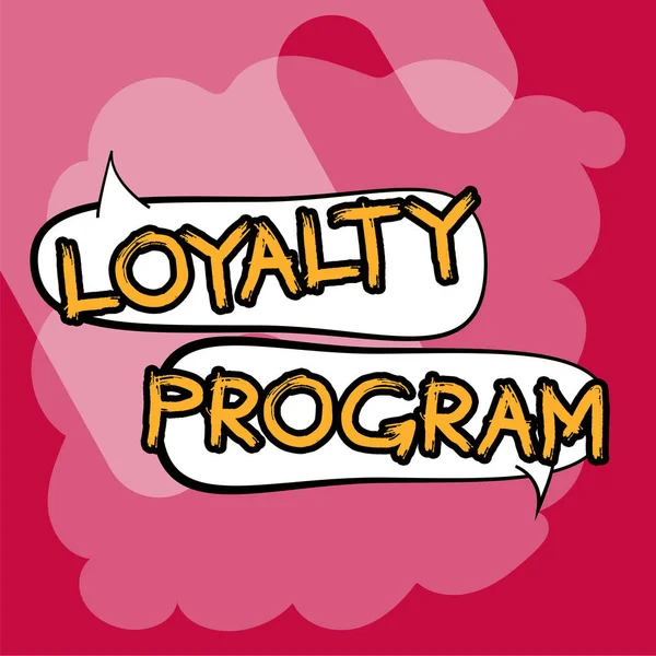 Handschriftliche Signatur Loyalty Program Business Konzept Marketing Bemühungen Die Anreize — Stockfoto