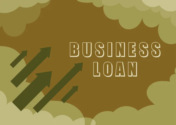 Segnaletica Business Loan Concetto Credito Ipotecario Assistenza Finanziaria Anticipi Cassa — Foto Stock