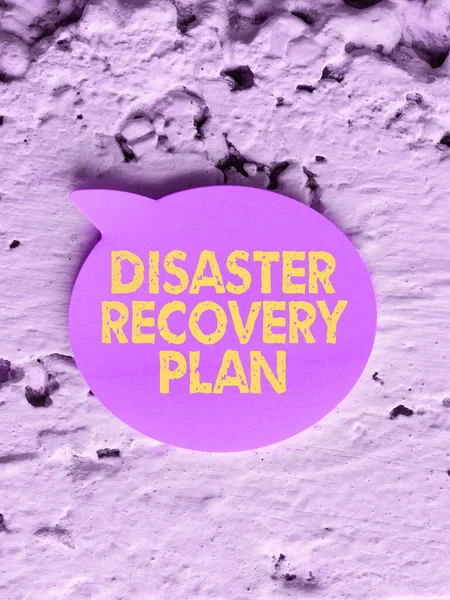 Sign displaying Disaster Recovery Plan, Conceptual photo having backup measures against dangerous situation