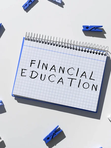 Inspiratie Toont Teken Financiële Educatie Conceptuele Foto Inzicht Monetaire Gebieden — Stockfoto