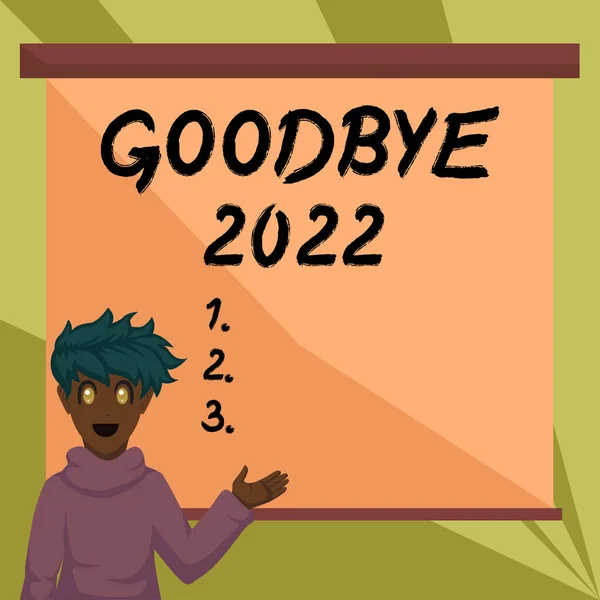 Sign displaying Goodbye 2023, Business overview Merry Christmas Greeting people for new year happy holidaysx