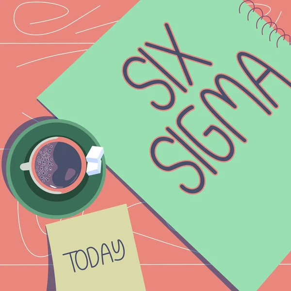 Εννοιολογική Απεικόνιση Six Sigma Business Showcase Management Τεχνικές Για Βελτίωση — Φωτογραφία Αρχείου