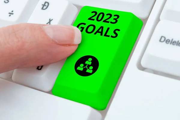 Leyenda Conceptual 2023 Metas Concepto Internet Plan Para Hacer Algo —  Fotos de Stock