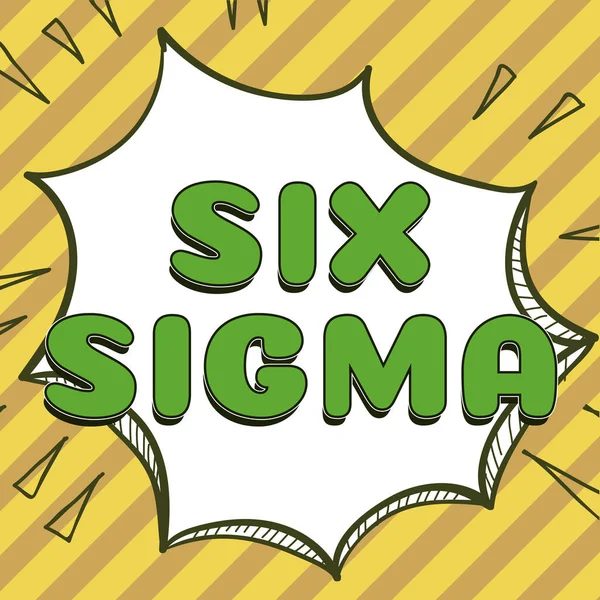 Χειρόγραφο Κείμενο Six Sigma Επιχειρηματικές Τεχνικές Διαχείρισης Ιδέα Για Βελτίωση — Φωτογραφία Αρχείου