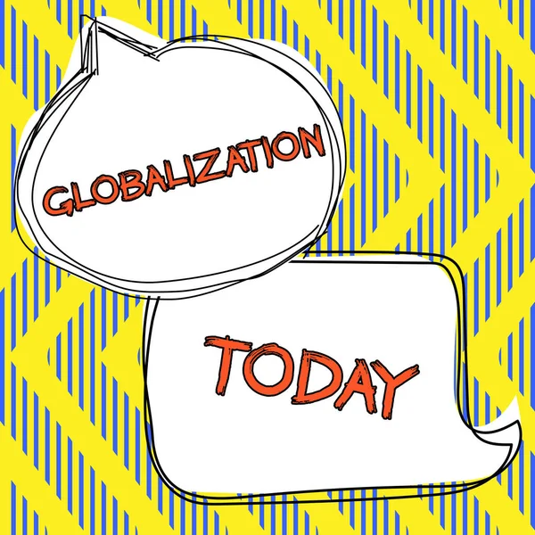 Handschrift Text Globalisierung Business Schaufenster Entwicklung Einer Zunehmend Integrierten Weltwirtschaft — Stockfoto
