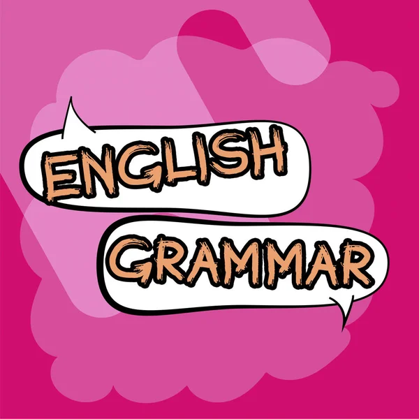 English Grammar 비즈니스 컨셉트 과정은 영어로 말하고 수준을 아우른 — 스톡 사진