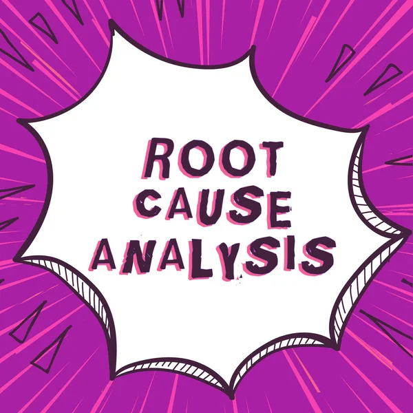 Sign Displaying Root Cause Analysis Word Written Method Problem Solving — Stock Photo, Image