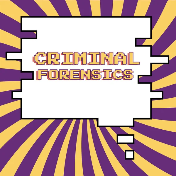 Didascalia Testo Che Presenta Criminal Forensics Word Written Federal Offense — Foto Stock