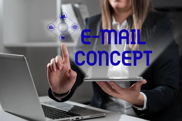Texto Mano Mail Concept Secuencia Ideas Negocio Los Esfuerzos Marketing —  Fotos de Stock