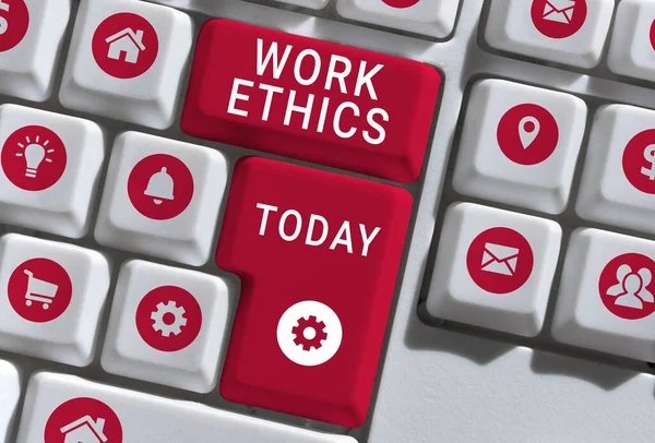 Conceptuele Weergave Work Ethics Business Concept Een Reeks Waarden Gericht — Stockfoto