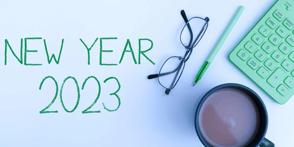 Konceptuální Zobrazení Nový Rok 2023 Slovo Napsané Pozdrav Oslavy Svátků — Stock fotografie