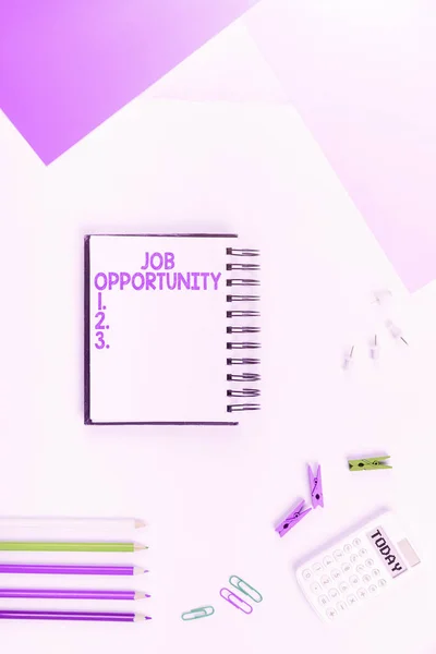 Εννοιολογική Λεζάντα Job Opportunity Εννοιολογική Φωτογραφία Μια Ευκαιρία Απασχόλησης Την — Φωτογραφία Αρχείου