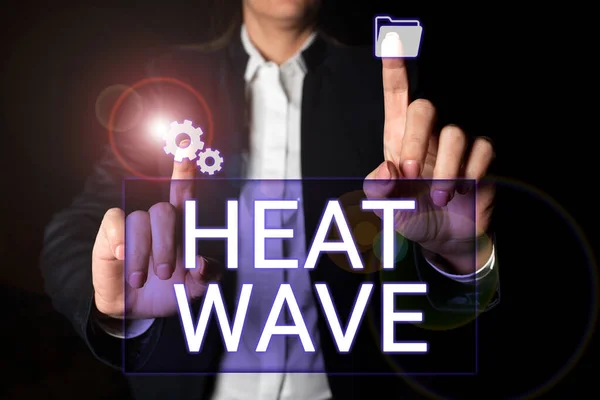 Handschrift Teken Heat Wave Business Aanpak Van Een Lange Periode — Stockfoto