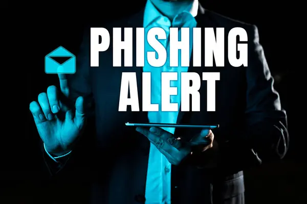 Text Zobrazující Inspiraci Phishing Alert Obchodní Nápad Vědomý Podvodného Pokusu — Stock fotografie