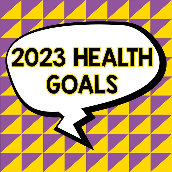 Bildunterschrift Gesundheitsziele 2023 Wort Zum Beginn Des Kalenderjahres 2023 — Stockfoto