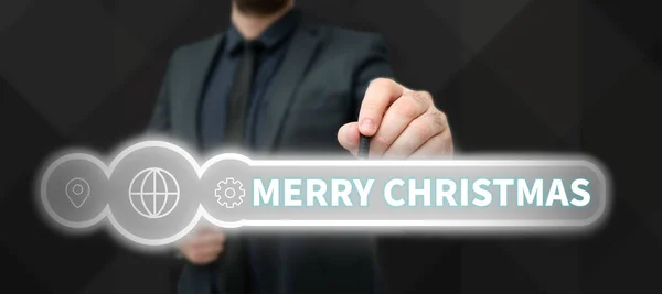 Handschrift Text Frohe Weihnachten Internet Concept Jährliche Tradition Zur Feier — Stockfoto