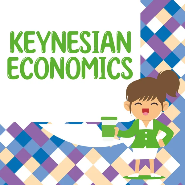 Escribiendo Mostrando Texto Keynesian Economics Word Escrito Programas Monetarios Fiscales —  Fotos de Stock