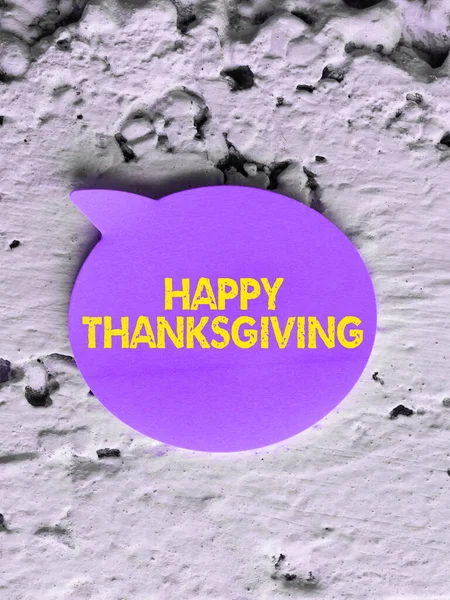 Fogalmi Felirat Boldog Hálaadást Üzleti Áttekintés Szüret Fesztivál November Nemzeti — Stock Fotó