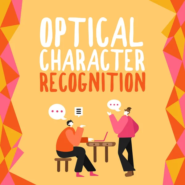 Optik Karakter Tanıma Konsepti Yazdırılmış Karakterlerin Tanımlanmasını Sunan Metin Başlığı — Stok fotoğraf
