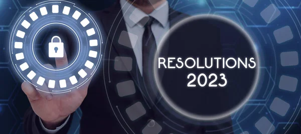 Visualización Conceptual Resoluciones 2023 Internet Concepto Lista Cosas Que Desea —  Fotos de Stock