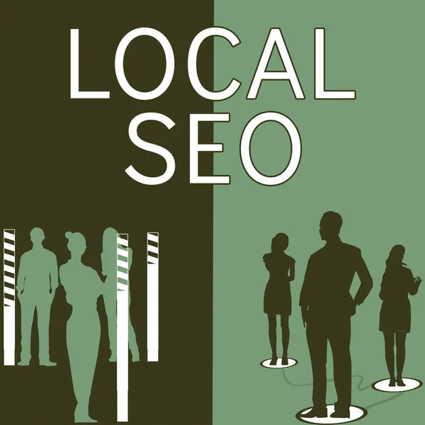 Text Sign Showing Local Seo Business Concept Effective Way Marketing — Stock Photo, Image