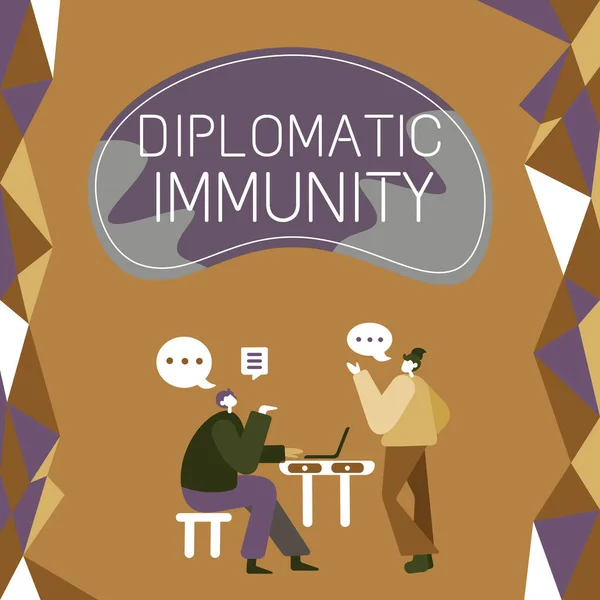 Diplomatische Immunität Wort Über Ein Gesetz Das Ausländischen Diplomaten Sonderrechte — Stockfoto