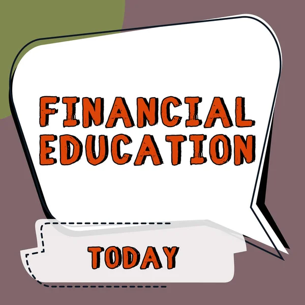 Εννοιολογική Λεζάντα Χρηματοπιστωτική Εκπαίδευση Επιχειρηματική Επισκόπηση Κατανόηση Νομισματικοί Τομείς Όπως — Φωτογραφία Αρχείου