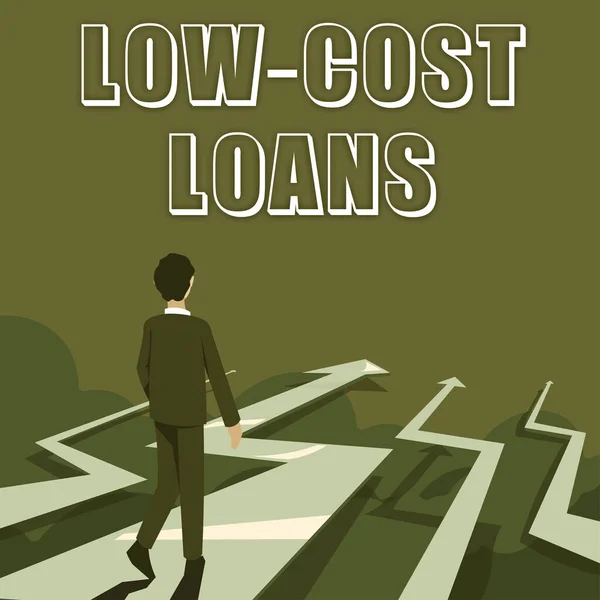 Handschriftlicher Text Low Cost Loans Geschäftsidee Darlehen Das Einen Zinssatz — Stockfoto