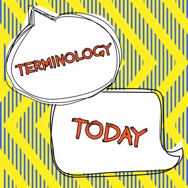 Wyświetlanie Pojęciowe Terminologia Koncepcja Biznesowa Terminy Stosowane Szczególnym Zastosowaniem Technicznym — Zdjęcie stockowe
