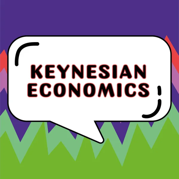 stock image Sign displaying Keynesian Economics, Business idea monetary and fiscal programs by government to increase employment