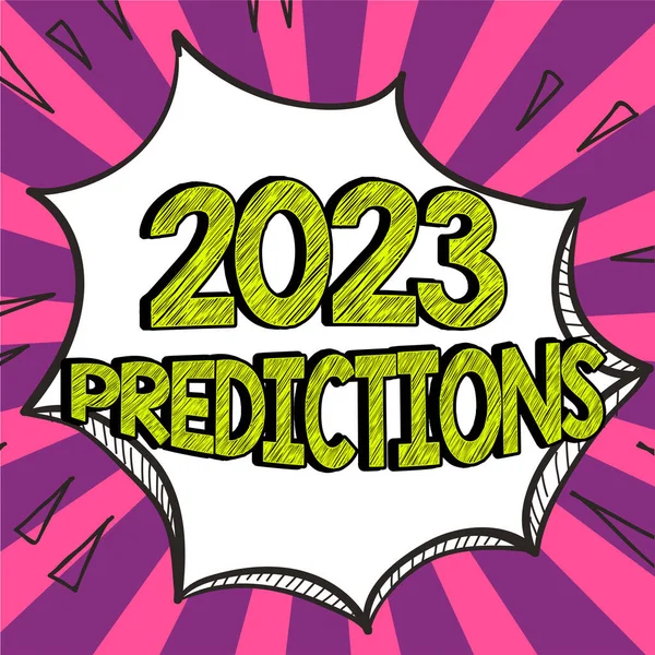 Texto Título Presentación 2023 Predicciones Resumen Negocios Lista Cosas Que — Foto de Stock