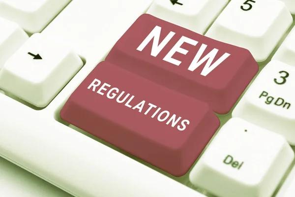 Konzeptionelle Bildunterschrift Neue Regulierungen Geschäftskonzept Regulierung Der Normalerweise Durch Regeln — Stockfoto