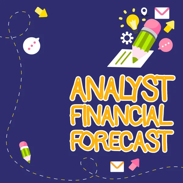 Text Rukopisu Analyst Financial Forecast Business Idea Odhad Budoucích Finančních — Stock fotografie