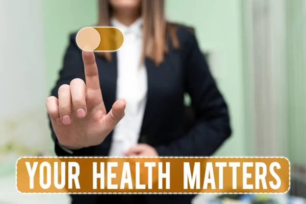 Sign Exibindo Seus Assuntos Saúde Visão Geral Negócio Boa Saúde — Fotografia de Stock