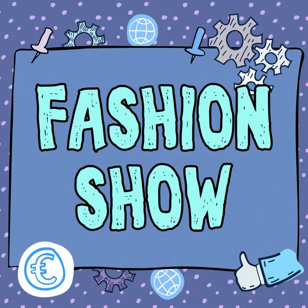Почерк Текста Fashion Show Word Written Exibition Involves Styles Clothing — стоковое фото