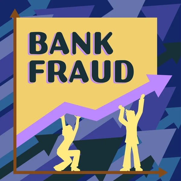 Znak Pisma Ręcznego Oszustwo Bankowe Koncepcja Oznacza Celowe Wypaczenie Prawdy — Zdjęcie stockowe