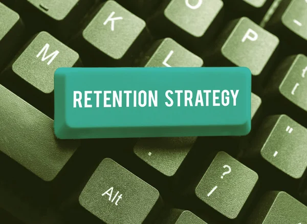 Bildunterschrift Retention Strategy Internet Konzept Zur Reduzierung Von Fluktuation Und — Stockfoto