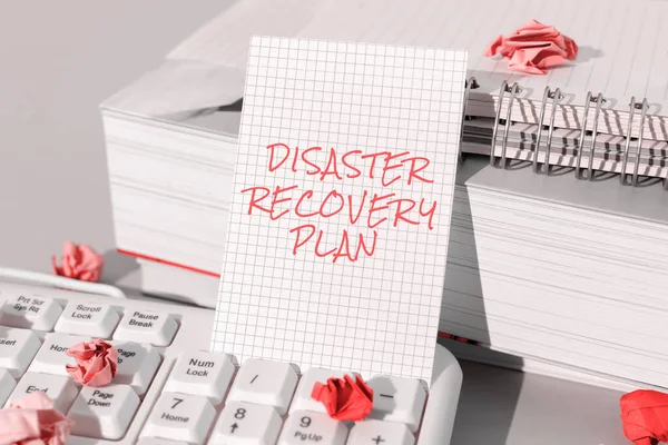 Sign displaying Disaster Recovery Plan, Business idea having backup measures against dangerous situation